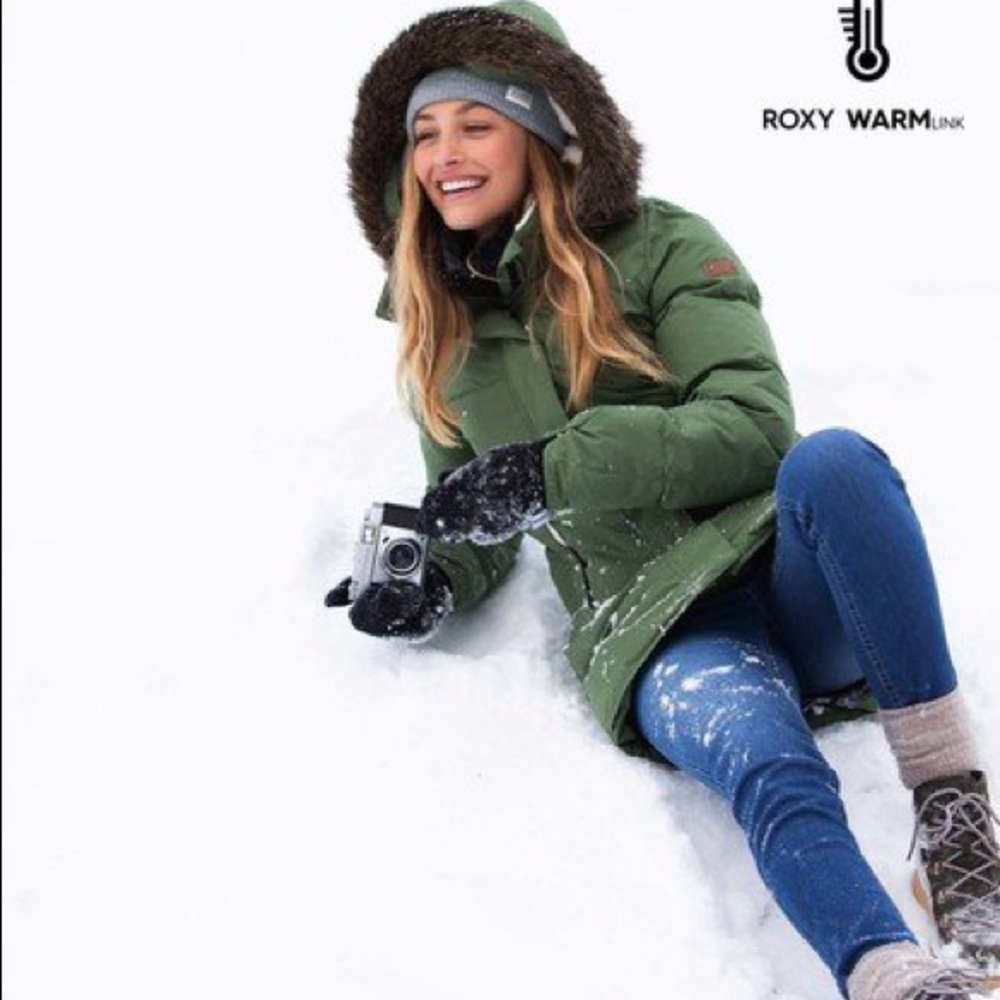 🔥Roxy 5K - Waterproof Longline Hooded Jacket NWT - Picture 2 of 15